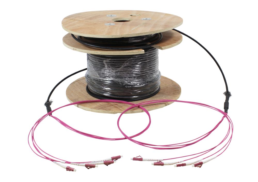 LWL-Kabel, Trunkkabel U-DQ(ZN)BH  4G 50/125, LC/LC OM4  80m, Trommel, Synergy21