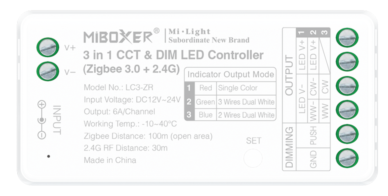 MiBoxer LC3-ZR CCT & Dimm LED Controller mit Zigbee 3.0 + 2,4GHz