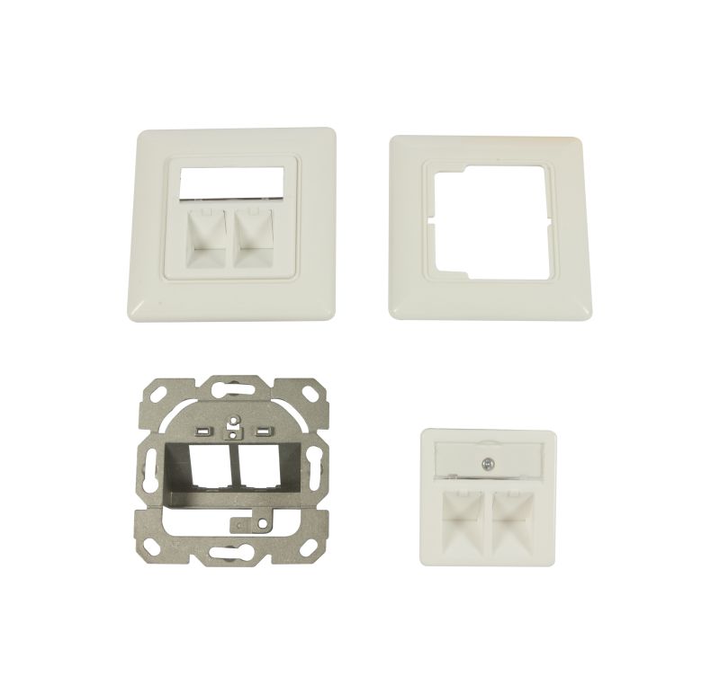 Keystone, Modulträger, UP Dosen für 2xTP-Modul, Reinweiss,  Synergy 21,