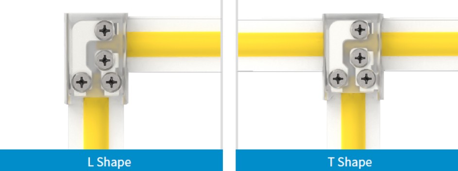 Synergy 21 LED Flex Strip zub. Screw Fix Connector T&L shape 10mm COB/SMD IP20