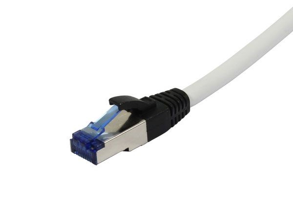 Patchkabel RJ45, CAT6A 500Mhz, 1.0m, weiss, S-STP(S/FTP), PUR(Superflex), Außen/Outdoor/Industrie, A