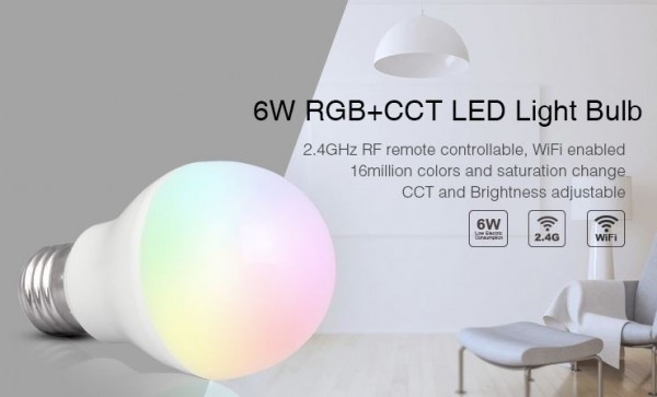 Synergy 21 LED Retrofit E27 6W RGB-WW (RGB-CCT) Lampe mit Funk und WLAN *Milight/Miboxer*