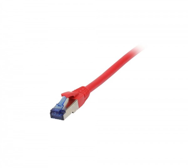 Patchkabel RJ45, CAT6A 500Mhz, 0.25m, rot, S-STP(S/FTP), TPE/LSZH(Superflex), AWG26, Synergy 21