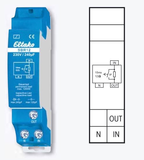 Eltako Einschaltstrombegrenzungsrelais kapazitiv SBR12