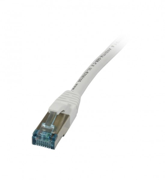 Patchkabel RJ45, CAT6A 500Mhz, 5m, weiss, S-STP(S/FTP), TPE/LSZH(Superflex), AWG26, Synergy 21