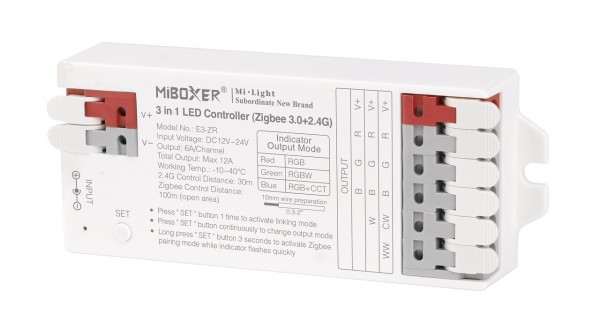 Synergy 21 LED Controller 3in1 RGB-WW (RGB/RGBW/RGB-CCT) Zigbee3.0/2.4G *Milight/Miboxer*