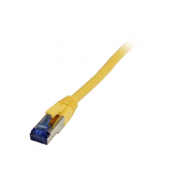 Patchkabel RJ45, CAT6A 500Mhz, 0.5m, gelb, S-STP(S/FTP), TPE/LSZH(Superflex), AWG26, Synergy 21