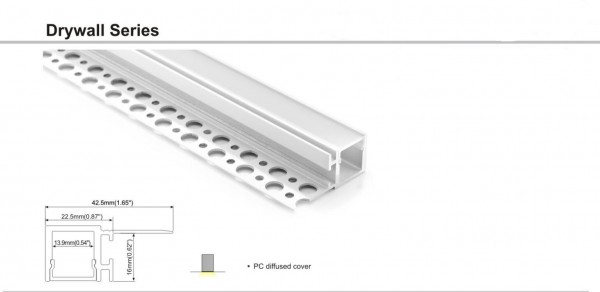 Synergy 21 LED U-Profil 200cm, ALU084 Rigipsprofil