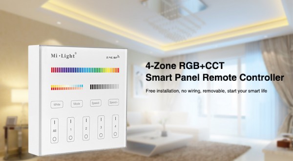 Synergy 21 LED Fernbedienung Smart Panel RGB-WW (RGB-CCT) 4 Zonen *Milight/Miboxer*