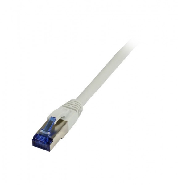 Patchkabel RJ45, CAT6A 500Mhz,10m, grau, S-STP(S/FTP), TPE/LSZH(Superflex), AWG26, Synergy 21