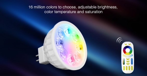 Synergy 21 LED Retrofit GX5,3 4W RGB-WW (RGB-CCT) Lampe mit Funk und WLAN *Milight/Miboxer*