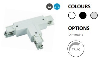 Powergear 3PH T EINSPEISER, LINKS 1 ZU LINKS 2 UMSCHALTBAR, Weiß