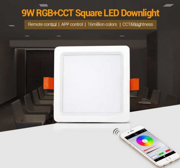Synergy 21 LED Panel square 9W RGB-WW mit Funk und WLAN *Milight/Miboxer*