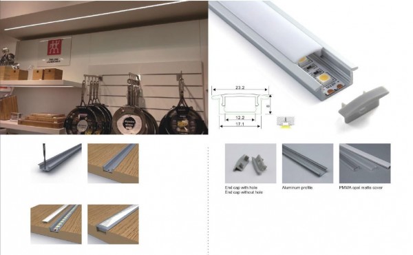 Synergy 21 LED U-Profil 200cm, ALU001-R