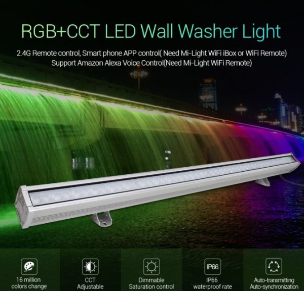 Synergy 21 LED Wallwasher 48W RGB-WW (RGB-CCT) IP66 *Milight/Miboxer*