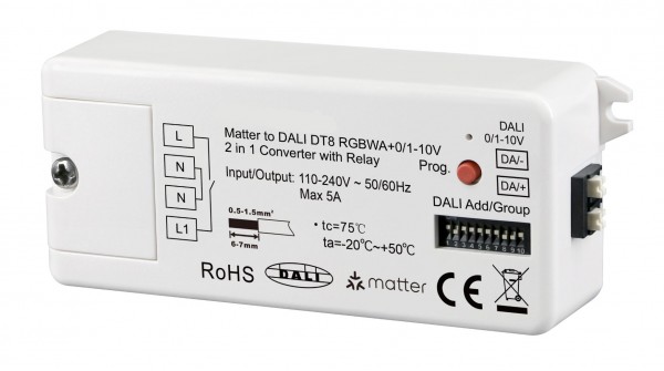 Synergy 21 LED Controller EOS 07 Matter Thread to DALI DT8 RGBWA+0/1-10V 2 in Converter