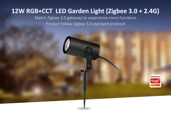 Synergy 21 LED Garten Lampe 12W RGB-WW (RGB-CCT) Zigbee3.0 +2,4G 230V *Milight/Miboxer*