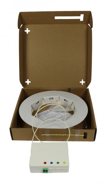 LWL-FTTH Compact Box vorkonfektioniert, 2xLC/APC -&gt; open End, 60m, 9/125u, G.657.A2, 2-Faser, OD=2